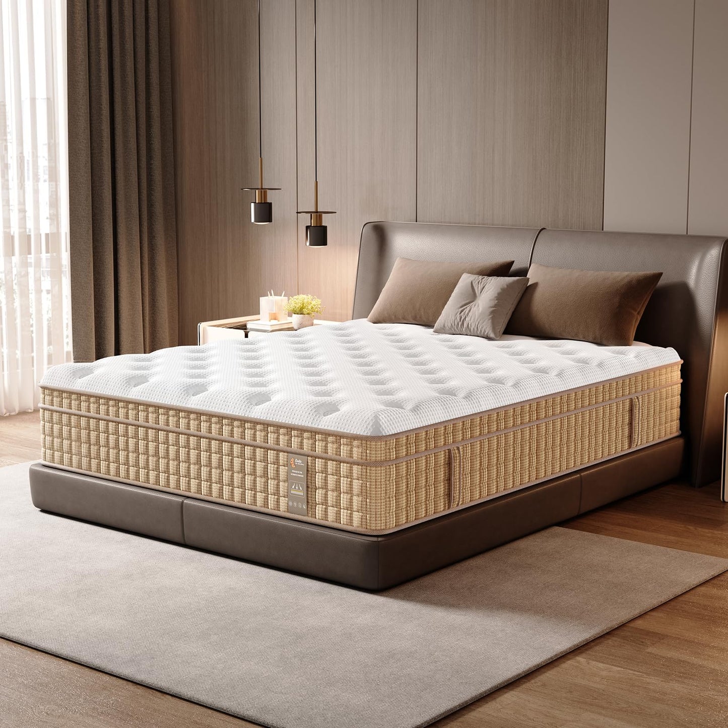 BedStory Mattress King Size, 12 Inch Hybrid Mattresses in a Box – Gel Memory Foam & Pocket Springs for Back Pain Relief and Couples, CertiPUR-US Certified, Fiberglass-Free