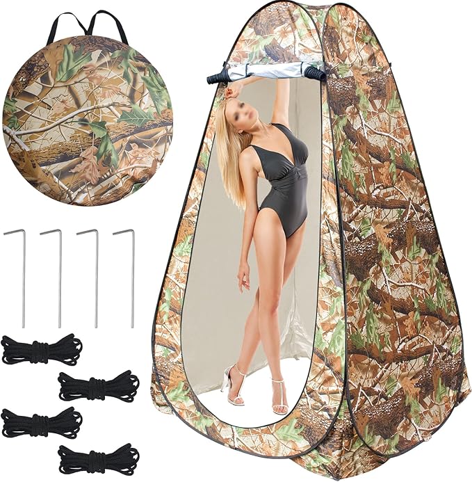 Pop Up Privacy Tent Shower Tent Changing Tent Portable Outdoor Camping Bathroom Toilet Tent Changing Dressing Room Privacy Shelters Room for Hiking and Beach Sun Shelter Picnic Fishing- Waterproof