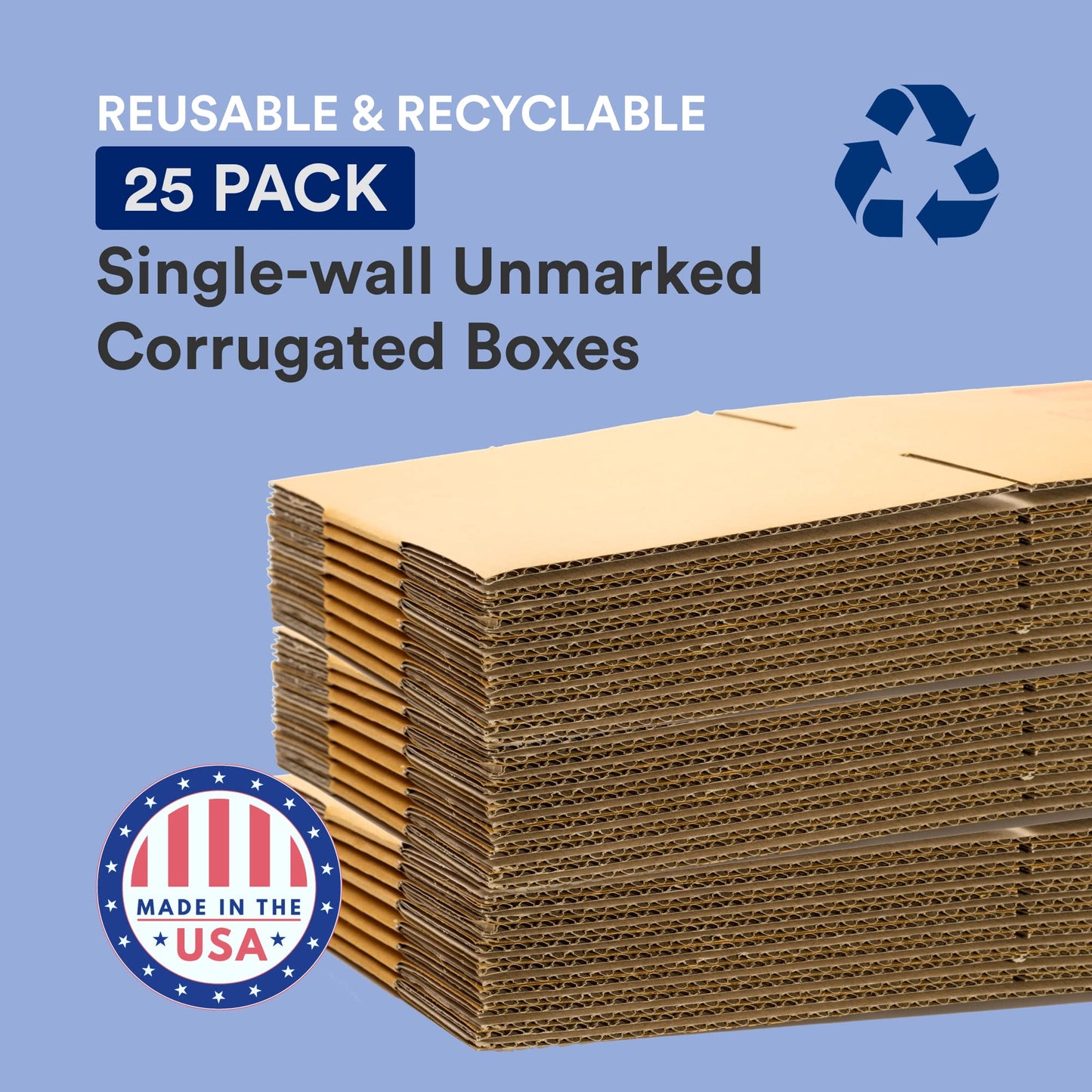 BOX USA 4x4x20 Tall Corrugated Boxes, Tall, 4L x 4W x 20H, Pack of 25 | Shipping, Packaging, Moving, Storage Box for Home or Business, Strong Wholesale Bulk Boxes