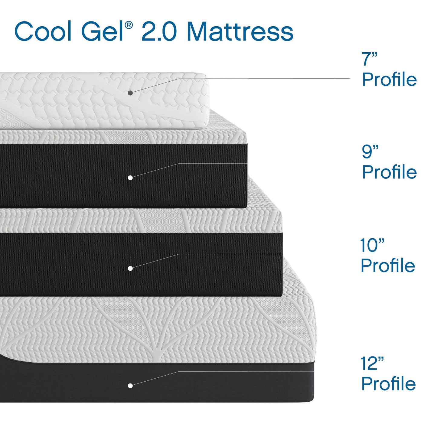 Cool Gel Chill 14 Inch Medium Firm Memory Foam Mattress Queen Size, with 2 Bonus CoolGel Memory Foam Bed Pillows, 14" with Pressure Relief, CertiPUR-US Certified, Cooling Queen Mattress in a Box
