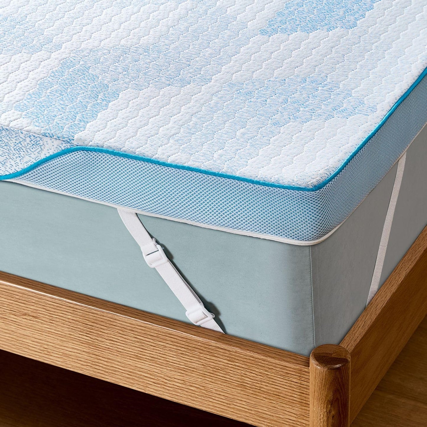 PERLECARE Firm Mattress Topper Queen – 3 Inch Cooling Gel Memory Foam Bed Topper for Pressure Relief, Supportive Soft Mattress Pad with Removable & Washable Non-Slip Cover, CertiPUR-US Certified