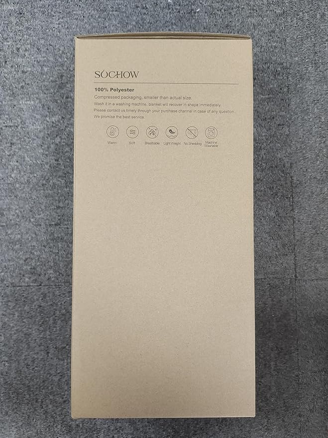 SOCHOW Christmas Holiday Sherpa Fleece Throw Blanket, Fuzzy Warm Super Soft Reversible Plush Blanket for Bed, Sofa and Couch, Snowman and Snowflake Pattern, 60 x 80 inches, Grey