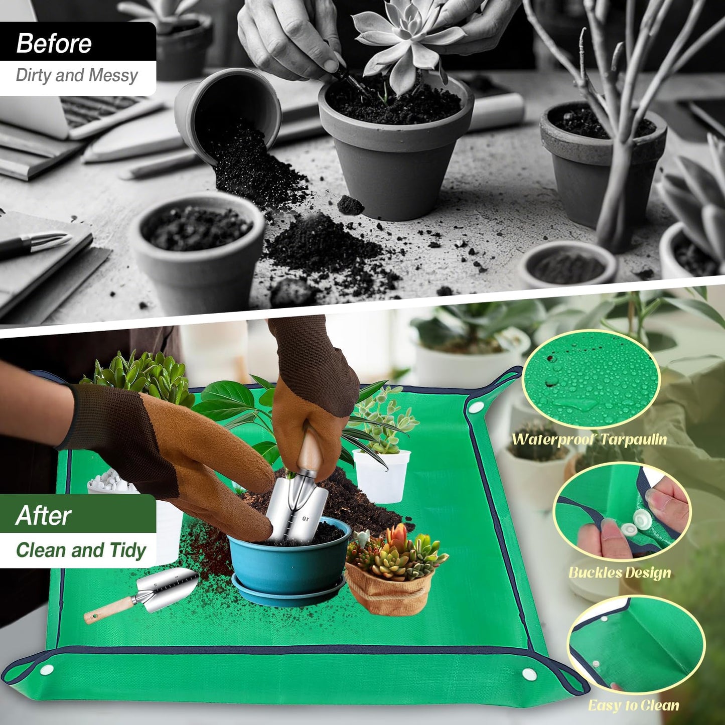 Gardening Tools Set 9-Piece Heavy-Duty Gardening Gifts for Women Mom Wife Gardening Hand Tools with Purple Floral Tote Bag and Repotting Mat, halilus Stainless Steel Garden Supplies Kit