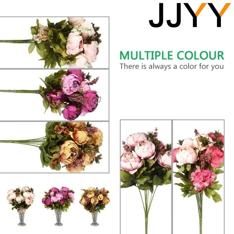 13-Head European Style Peony Bouquet