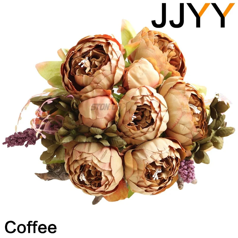 13-Head European Style Peony Bouquet