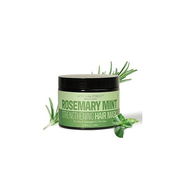 Rosemary Mint Strengthening Hair Mask - 12.84 fl oz | Botanical Infused Treatment for Dry, Damaged Natural Care with & Deep Conditioning and Vitality