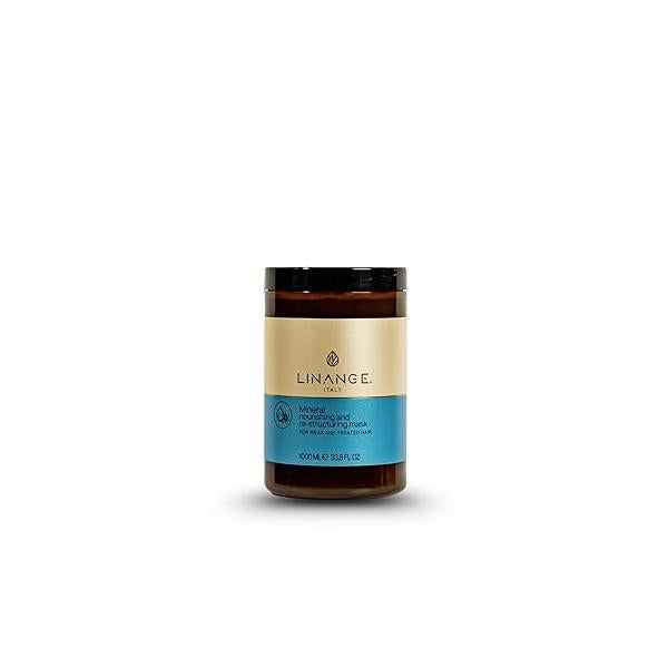 Linange Mineral Mask 1000ml, Unisex Skin Treatment Cream, Nourishing Ingredients for Softness, Shine and Volume